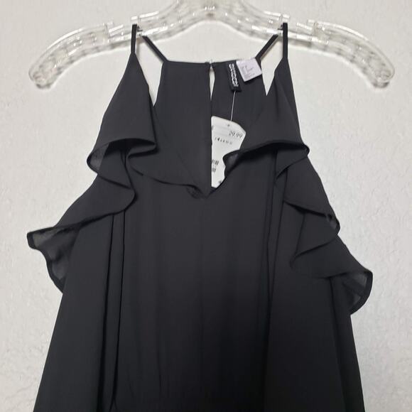 NEW H&M Long Slv Cold Shoulder Dress - 4 - Picture 4 of 8